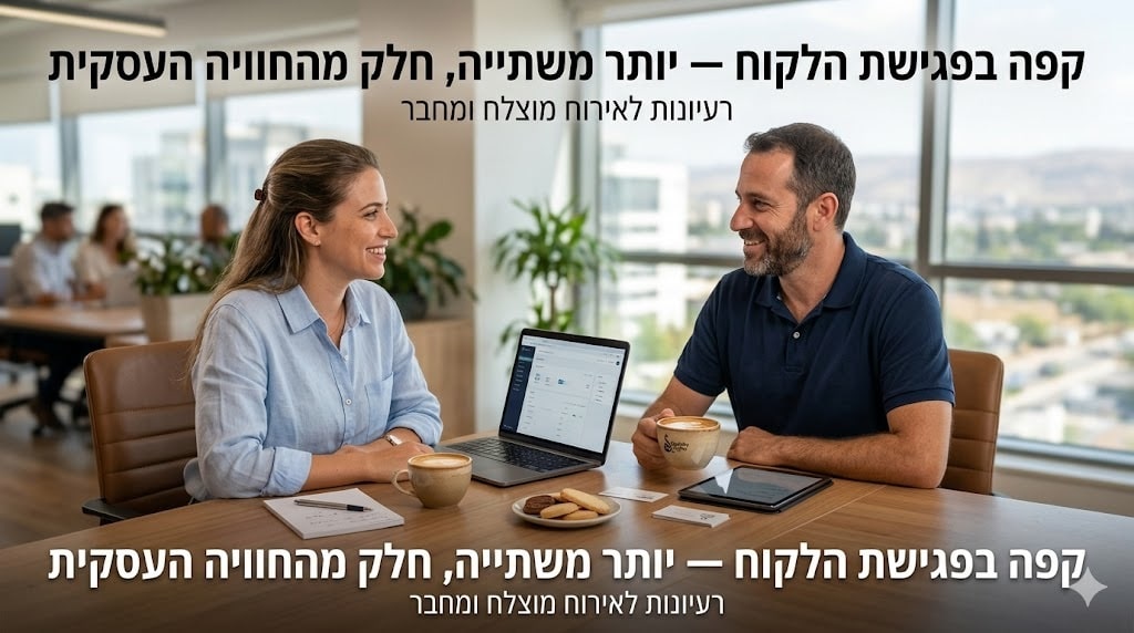 קפה בפגישה עם לקוח